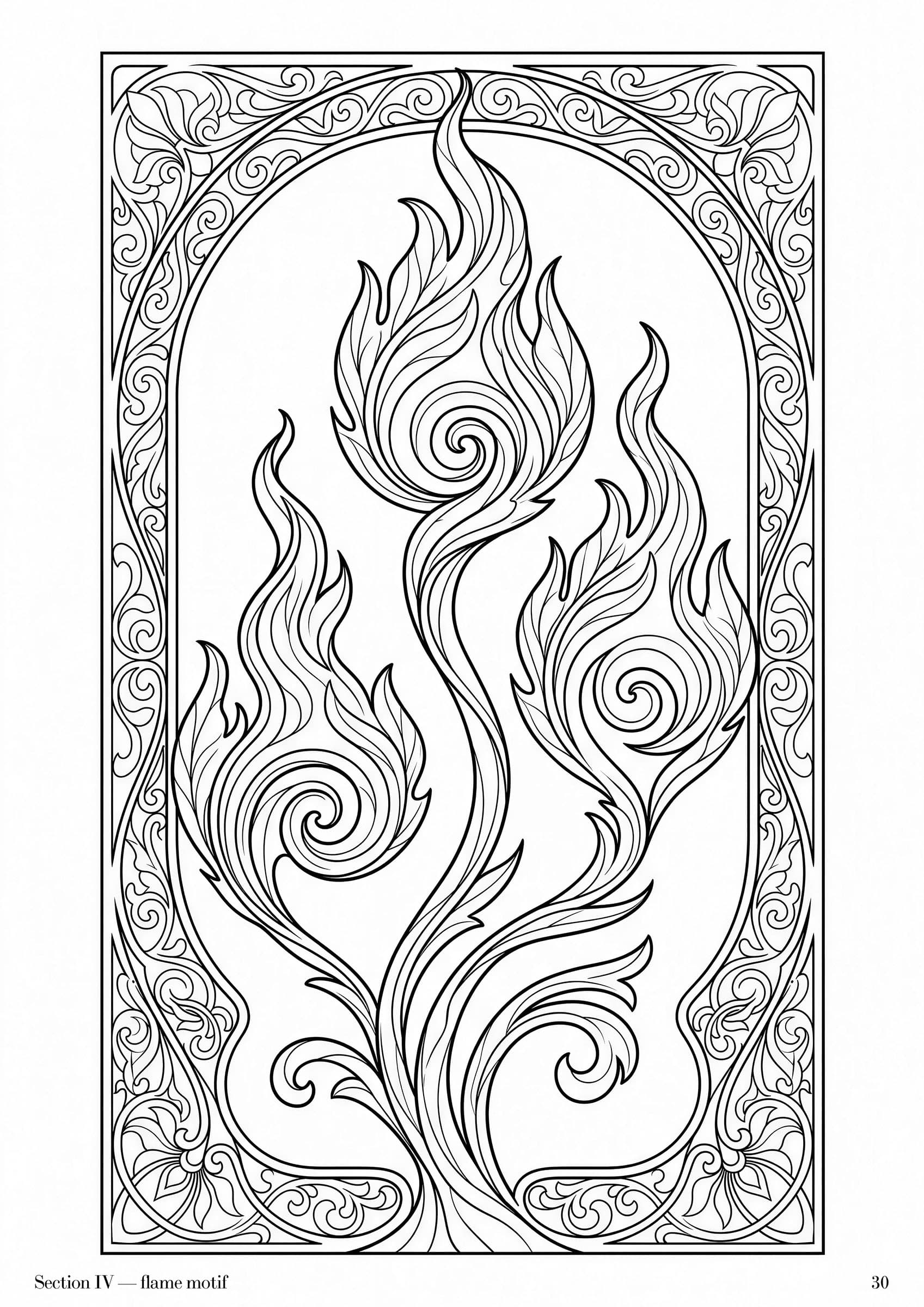Leadlight Folio, plate 30 — Australian Federation leadlight panel study at folio scale